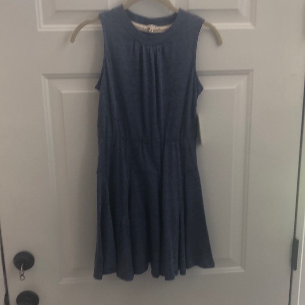 Girls Dillards blue fit and flare dress